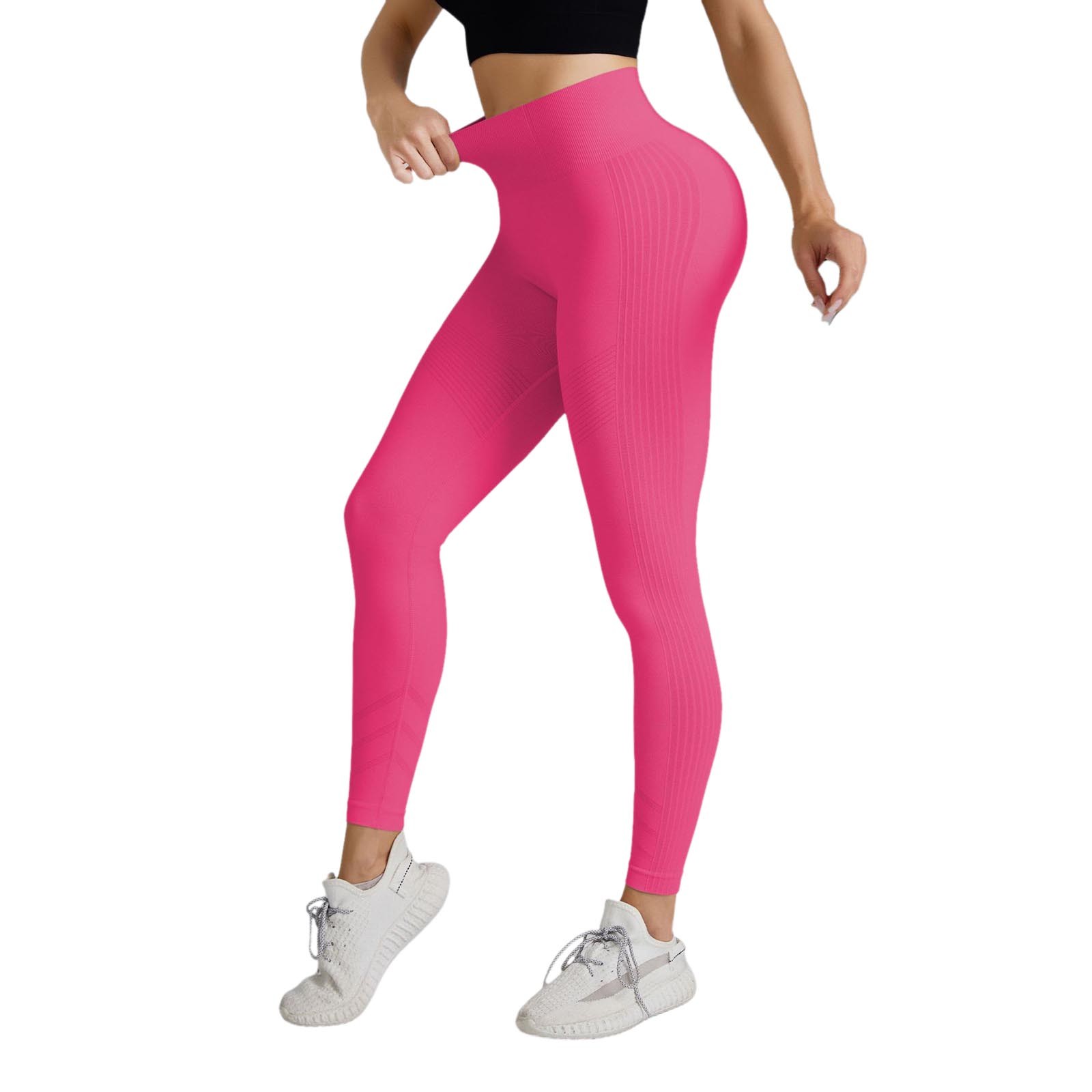 thumbnail image 1 of Pantalones de yoga de cintura alta para mujer que estilizan el abdomen: leggings con efecto scrunch en los glúteos, elásticos en cuatro direcciones, a prueba de sentadillas, nailon spandex transpir, 1 of 5